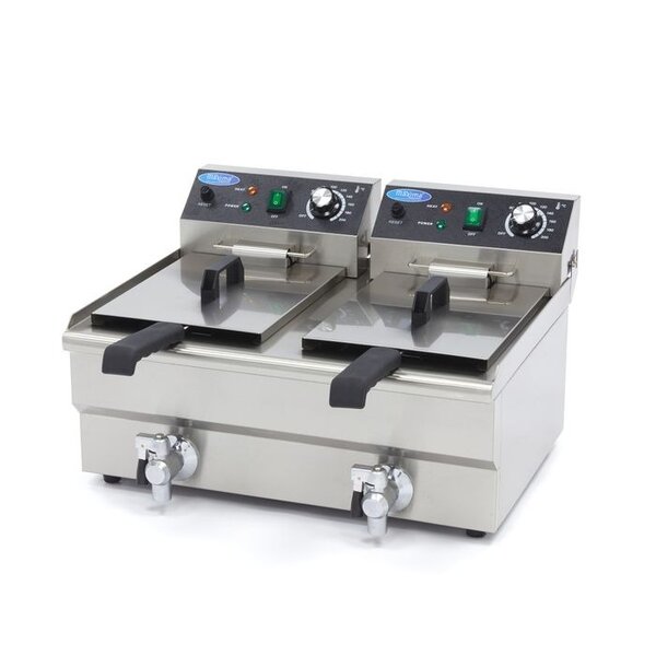 Maxima Frituurpan met tapkraan  2x 10 liter | 230Volt / 2x 3kW