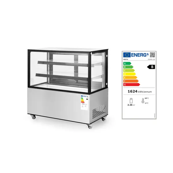Hendi/Arktic Koelvitrine met 2 schappen 410 liter | 2 / 6˚C | 1215x675xH1210mm
