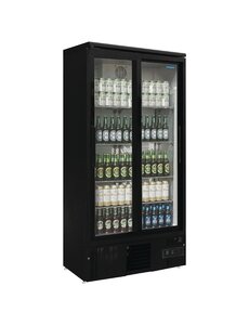 Polar Display koelkast met 2 schuifdeuren 490 Liter |  +2°C tot +8°C |  92x51xH188 cm.