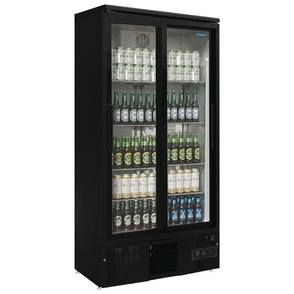 Polar Polar Display koelkast met 2 schuifdeuren 490 Liter |  +2°C tot +8°C |  92x51xH188 cm.