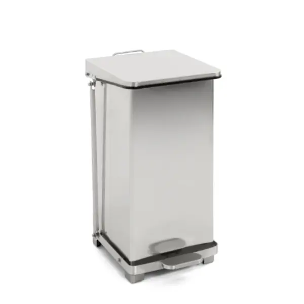 Vepabins Industriële pedaalemmer 90 liter HACCP | Mat RVS | B440 x D440 x H770 mm.