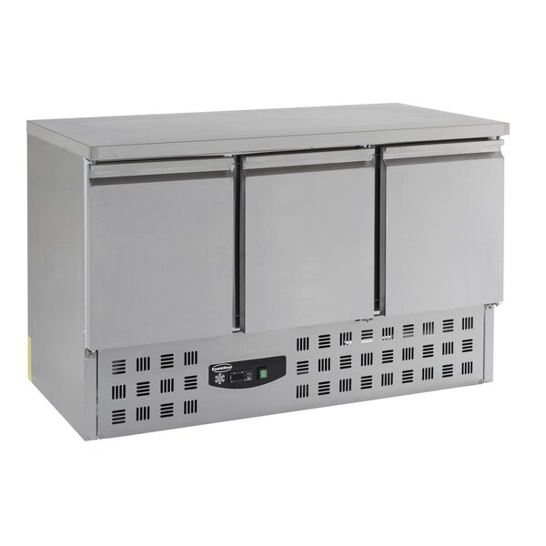 Combisteel Koelwerkbank met 3 deuren RVS | +2 / +8°C  | 1365x700xH875mm.