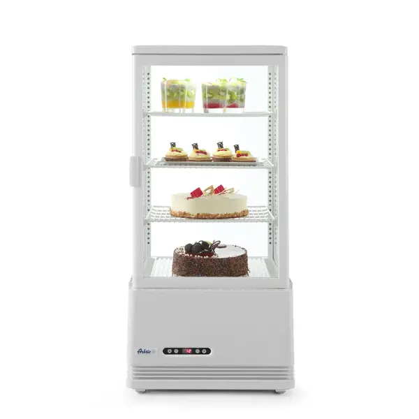 Hendi/Arktic Arktic Koelvitrine met 3 schappen 78 liter Wit | 2 tot 6° C | 444x397xH940mm.