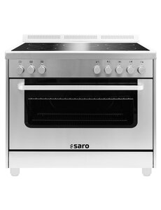 Saro Inductie doorkookplaat met 5 zones en oven 115 liter | 400V / 7.4 en 2.5 kW