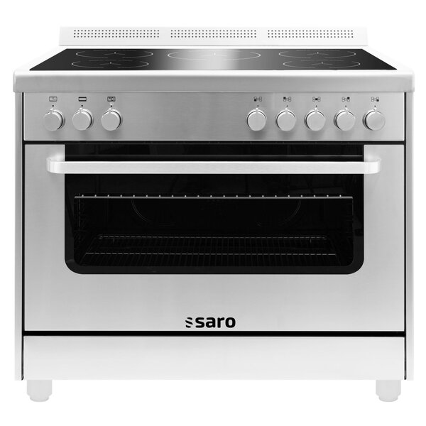 Saro Saro Inductie doorkookplaat met 5 zones en oven 115 liter | 400V / 7.4 en 2.5 kW