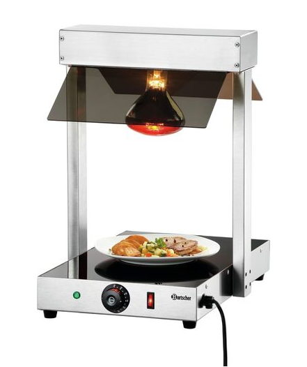 Bartscher Warmhoudlamp met warmhoudplaat tot 85°C | 2500Watt