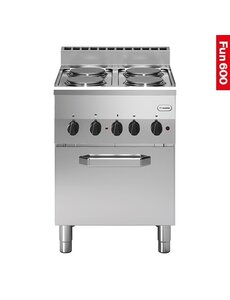 Modular Fun 600 Elektrisch fornuis met 4 platen en  elektrische oven | 11kW | 400V | 95.7(H)x60x60cm