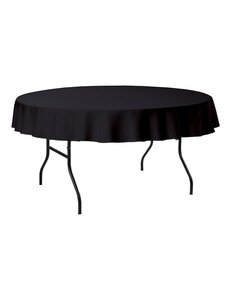 Dena Tafelkleed rond zwart Ø220 cm. | 100% Polyester