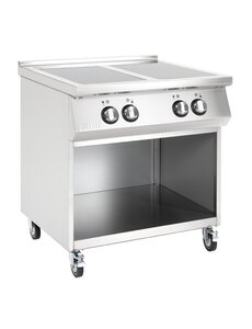 Buffalo Vrijstaande inductiekookplaat met 4x krachtige 3,5kW zones | 400Volt | 80(b)x75(d)x90(h)cm.