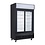 Polar Polar Displaykoeling met schuifdeuren en lichtbak 950 liter zwart |  +2°C tot +6°C | 120x73xH204 cm.