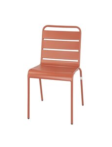 Bolero Bolero terracotta gelateerde stalen zijstoelen (4 stuks)