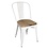 Bolero Bolero bistro bijzetstoelen met houten zitkussen wit (4 stuks)