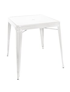 Bolero Bolero bistro vierkante stalen tafel wit 668 mm (enkel)