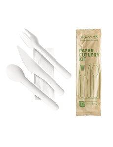 Vegware Composteerbare papieren bestekset 4 in 1 | Per 250 stuks
