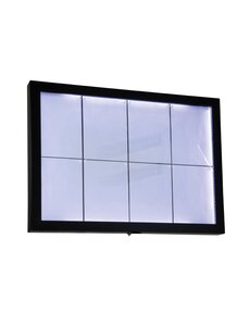 Securit Zwart hamerslag staal wit 8xA4 informatiedisplay (excl. paal en voet)
