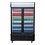 Polar Polar Displaykoeling met klapdeuren en lichtbak 950 liter zwart | +2°C tot +6°C | 120x73xH204 cm.