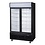 Polar Polar Displaykoeling met klapdeuren en lichtbak 950 liter zwart | +2°C tot +6°C | 120x73xH204 cm.