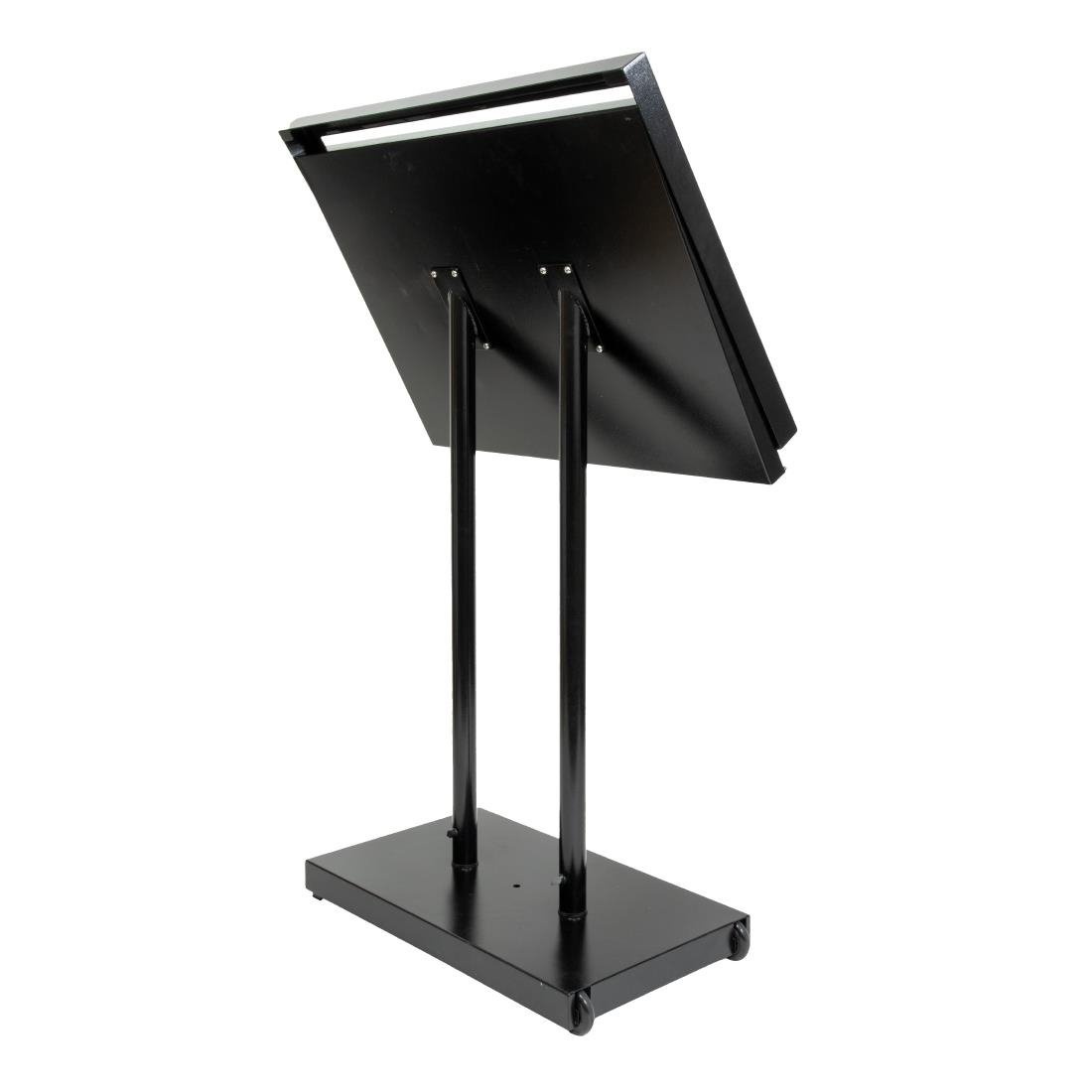Securit Securit Teak zwart gecoat LED's informatie 8x A4 display met mast en voet, foto 6 van 6
