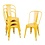Bolero Bolero Bistro stalen bijzetstoelen geel (4 stuks)