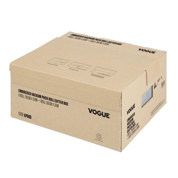 Vogue Vogue vacuümverpakkingsrol met snijdoos (reliëf) 200 mm en 300 mm dubbelverpakking