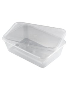 Gastronoble Premium plastic afhaalcontainer met deksel 650 ml/23 oz (pak 250)