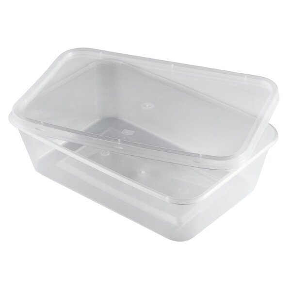 Gastronoble Premium plastic afhaalcontainer met deksel 650 ml/23 oz (pak 250)