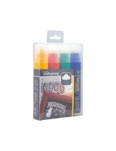 Securit Securit Watervaste krijtstift (Glas + Krijtbord) in rood, groen, geel, blauw met 7-15 mm penpunt (doos 4)