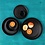 Olympia Olympia Cavolo zwarte platte ronde kom - 220 mm (doos 4)