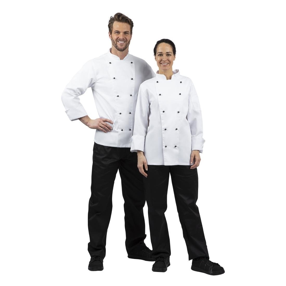 Whites Whites Chicago unisex koksbuis lange mouw wit M, foto 3 van 6