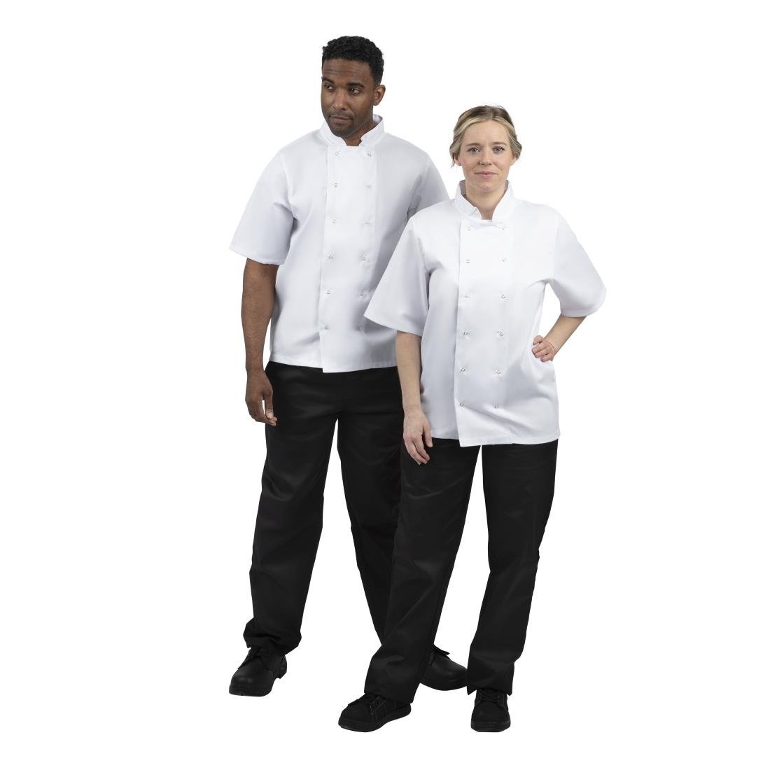 Whites Whites Boston unisex koksbuis korte mouw wit L, foto 3 van 6