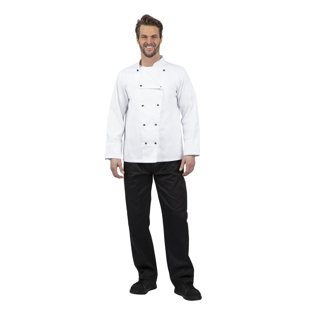 Whites Whites Chicago unisex koksbuis lange mouw wit M, foto 4 van 6