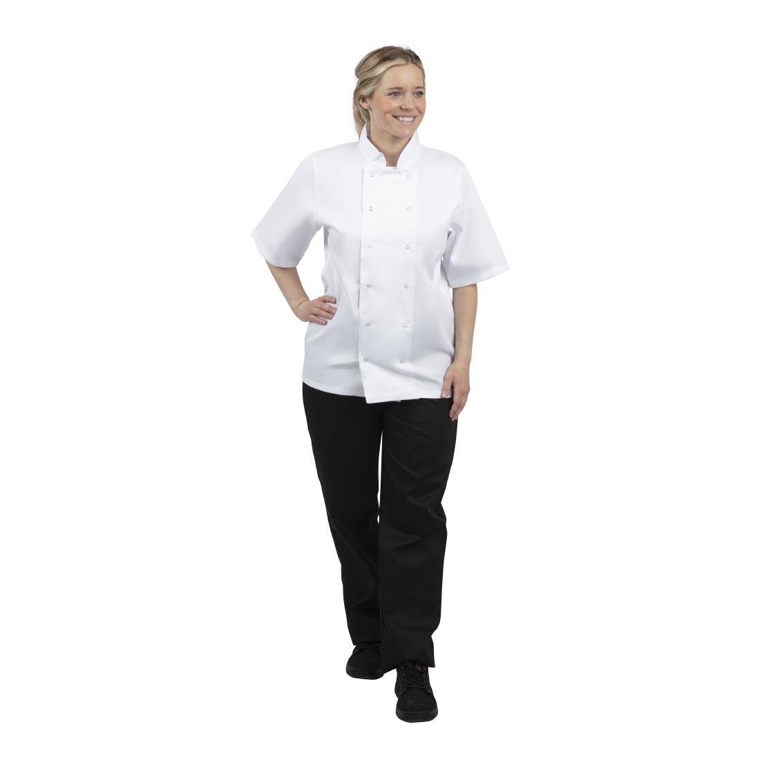 Whites Whites Boston unisex koksbuis korte mouw wit S, foto 4 van 6