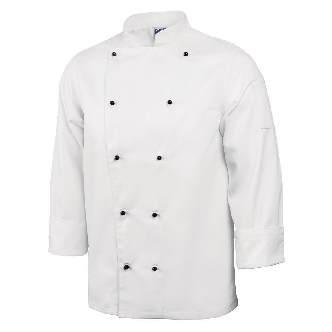Whites Whites Chicago unisex koksbuis lange mouw wit L, foto 5 van 6