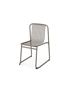 Veba Throne Metalen draad stoel stapelbaar - Cappuccino