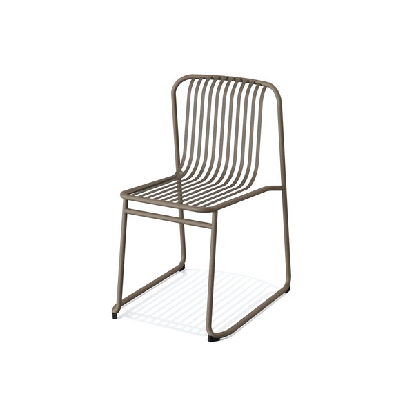 Veba Throne Metalen draad stoel stapelbaar - Cappuccino