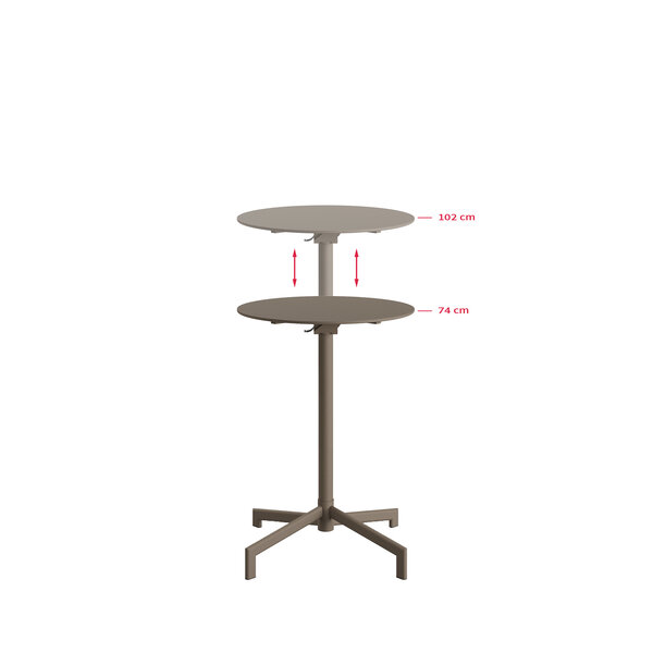 Veba Versa Terras/statafel | Verstelbaar in 2 hoogtes - Cappuccino