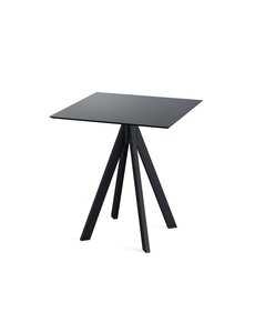 Veba Infinity Terrastafel zwart frame + Zwart HPL 70x70 cm