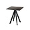 Veba Infinity Terrastafel zwart frame + Riverwashed Wood HPL 70x70 cm