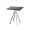 Veba Infinity Terrastafel zand frame + Zwart HPL 70x70 cm