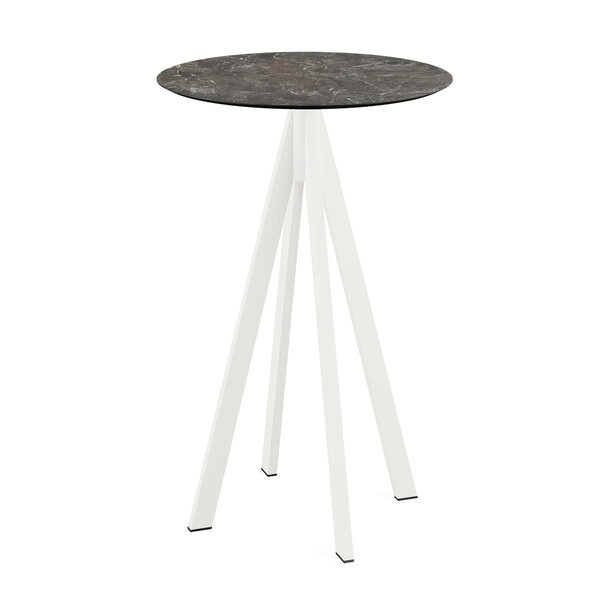 Veba Infinity Statafel wit frame + Galaxy Marble HPL Ø70 cm