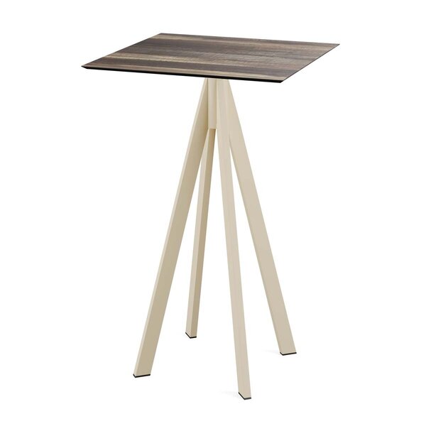 Veba Infinity Statafel zand frame + Tropical Wood HPL 70x70 cm