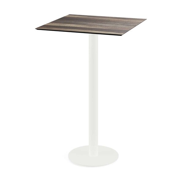 Veba Urban Statafel wit frame + Tropical Wood HPL 70x70 cm