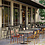 Veba Infinity Statafel wit frame + Riverwashed Wood HPL 70x70 cm