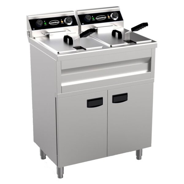 Combisteel Elektrische friteuse met onderstel 2x9liter | 230V - 2x 3,3 kW | 695 x 530 x H970mm