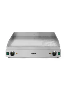 Hendi Bakplaat 2/3 glad, 1/3 geribd Profi Line | 3500W | Grill oppervlak 688x410 mm | 203163
