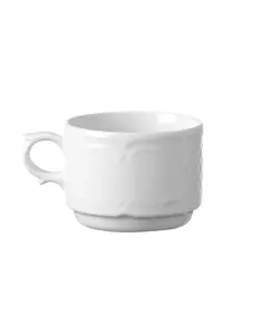 Hendi Flora cappuccinokop | 25 cl. - Ø87mm | Wit hotelporselein