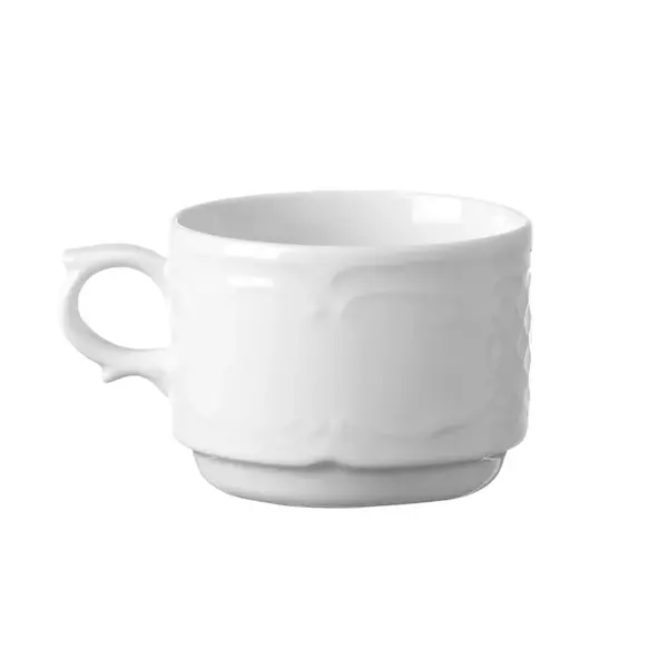 Hendi Flora cappuccinokop | 25 cl. - Ø87mm | Wit hotelporselein