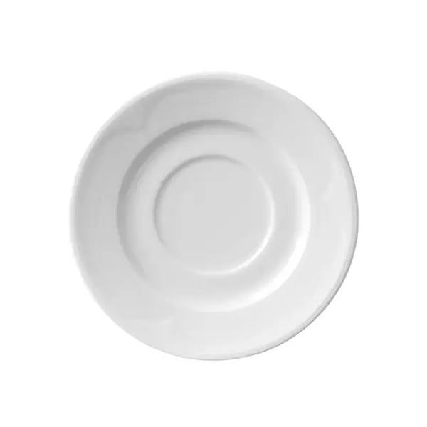 Saturn  porselein Saturn schotel voor cappucinno- en koffiekop | Ø150mm. | Wit hotelporselein