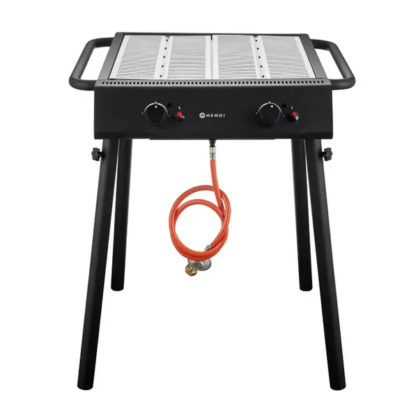 Hendi Hendi Xantos gasgrill gasbarbecue zwart | 9,5kW | Grill oppervlakte 540x540 | 148631