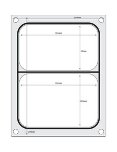 Hendi Traysealer matrix | Twee-delige container 227x178 mm